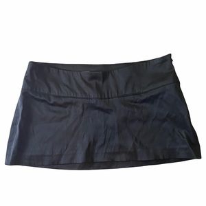 Vintage black satin micro skirt